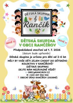 Leták dětské skupiny Leták dětské skupiny